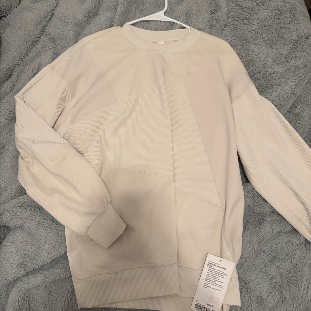 Lululemon Perfectly Oversized Cream Crewneck NWT